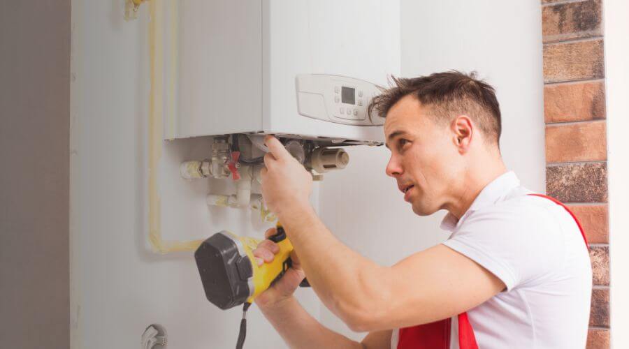 Local tankless water heater installation in Portland, IN